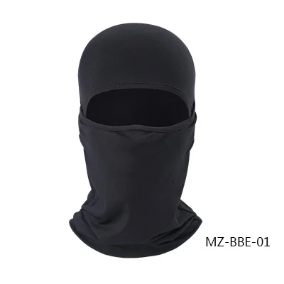 HEROBIKER мотоциклетная маска лайкра мото Балаклава мотоциклетный шлем маска дышащая серая мотоциклетная маска для мужчин и женщин - Цвет: black