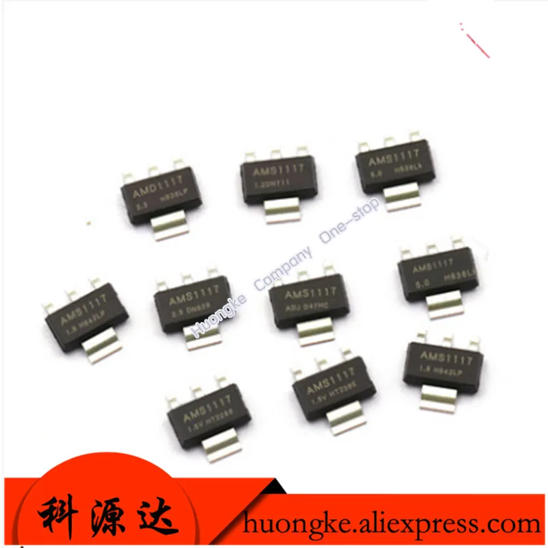 10 шт./партия Φ 1,2/1,5/1,8/5,0 v/ADJ чип регулируемого источника питания step-down IC sot-223 10 шт./партия Φ 1,2/1,5/1,8/5,0 v/ADJ чип регулируемого источника питания step-down IC sot-223