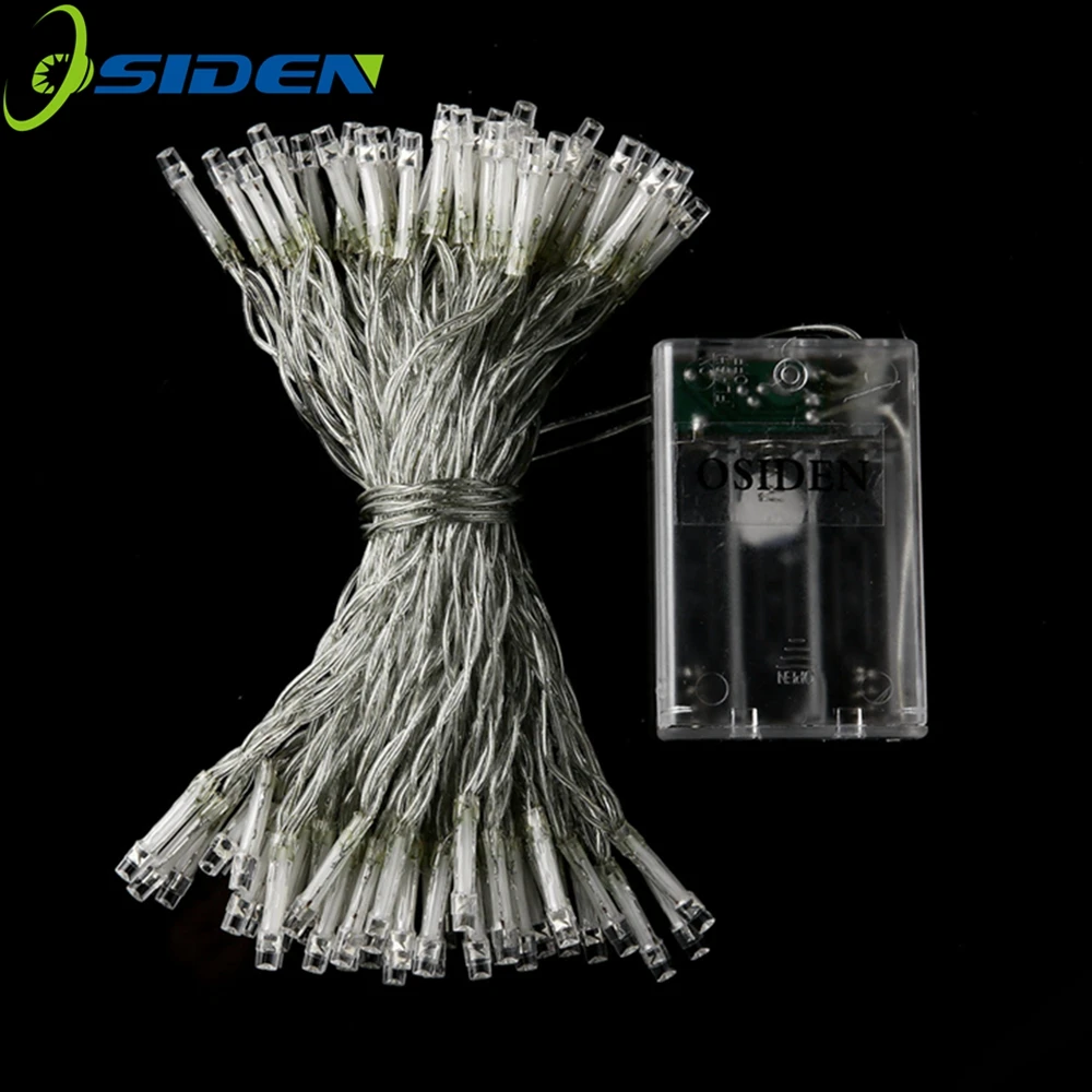 Рождественская светодиодная гирлянда 10 м 5 питание от батареи 2 режима