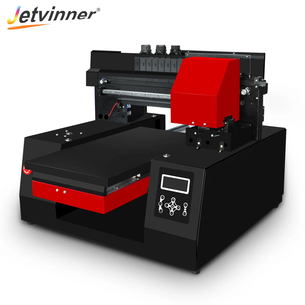 

Jetvinner A3 LED UV Printer Automatic 3060 UV Plus Flatbed Printer for Ball Bottle Phone Case Leather Metal Printing Machine
