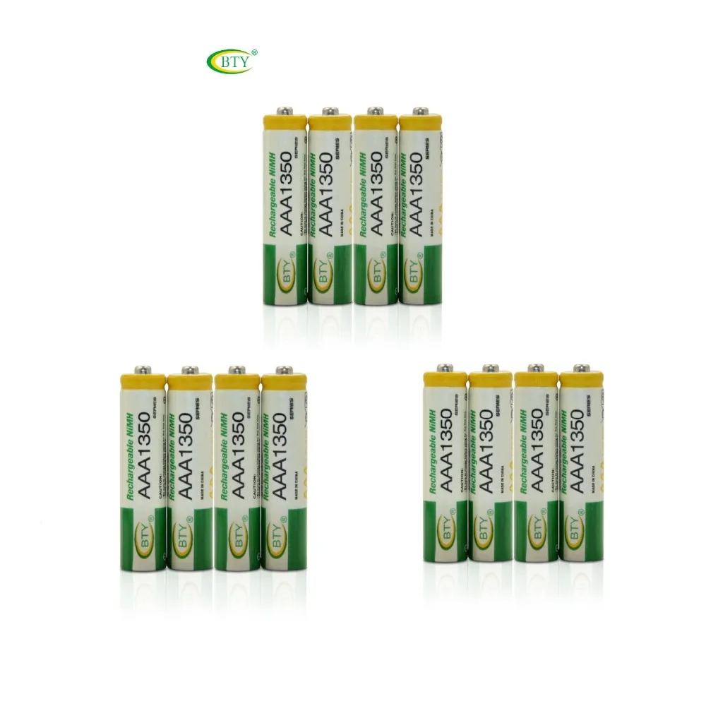 BTY 12 шт 1350 серия 350mah 1 2 V аккумуляторная батарея AAA Ni-MH | Электроника