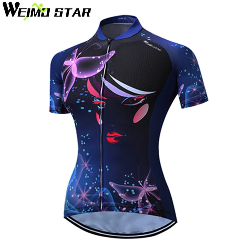 

WEIMOSTAR профессиональная команда Велоспорт Джерси женские велосипедные топы с коротким рукавом рубашки одежда велосипедная спортивная одеж...
