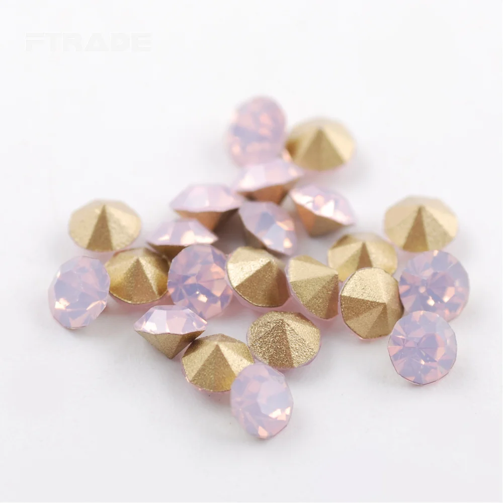 Pink Opal 5 опал Цвет остроконечные Стекло Кристальный фантастический Chatons на клейкой основе, дизайн ногтей Стразы для Костюмы 3D Гелевые Ногти украшения - Цвет: Pink Opal