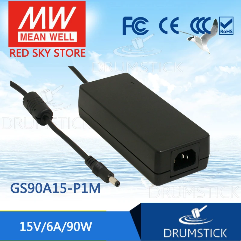 Бренд MEAN WELL представляет GS90A15-P1M 15V 6A meanwell GS90A 15 dc-двигатель напряжение 90 Ватт AC-DC