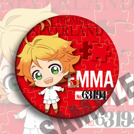 Акриловая брошь с изображением обещанного неверлэна Нормана 58 мм