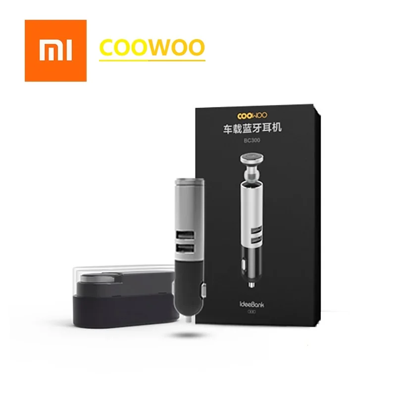 Xiaomi оригинальная COOWOO Автомобильная bluetooth гарнитура hands free беспроводной телефон