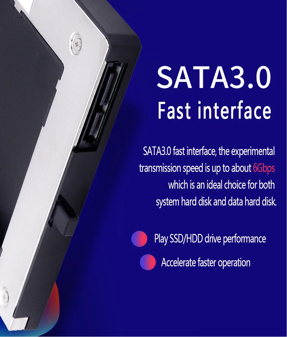 SATA 3,0 2nd HDD Caddy 12,7 мм для 2," 2 ТБ SSD чехол жесткий диск Корпус для ThinkPad IBM ноутбука DVD-ROM Оптический отсек