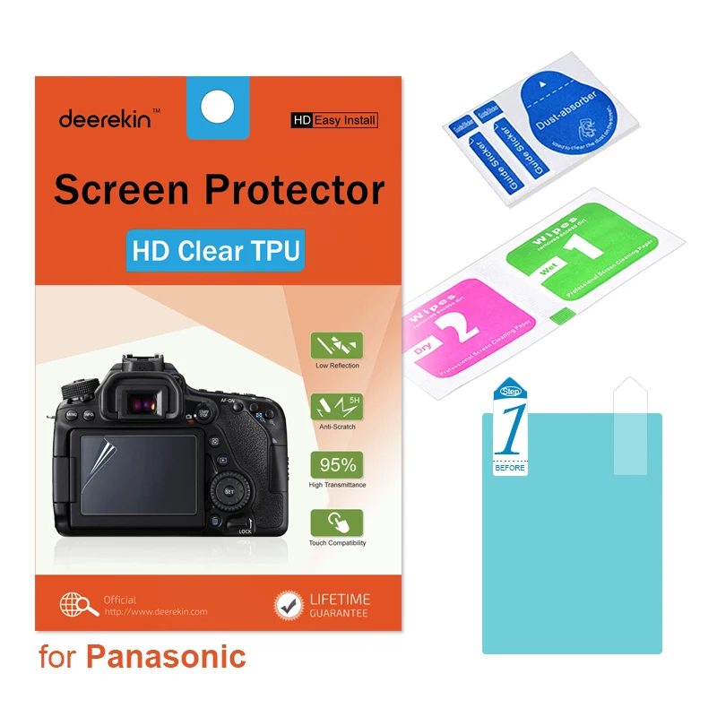 Мягкая защита экрана Deerekin HD из ТПУ для Panasonic Lumix FX700 ZS50 ZS45 TZ85 TZ70 TZ57 FZ47 TX1 G5 ZS200 ZS220 TZ200 TZ220 TX2