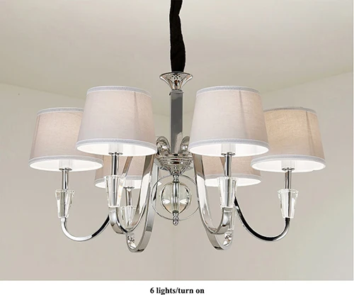 6 lights Современный блестящий хрустальный светодиодный настенный светильник, хромированный металлический светодиодный настенный светильник для спальни, светильники для столовой, настенный светильник для фойе, светодиодный настенный светильник - Цвет абажура: 6 lights
