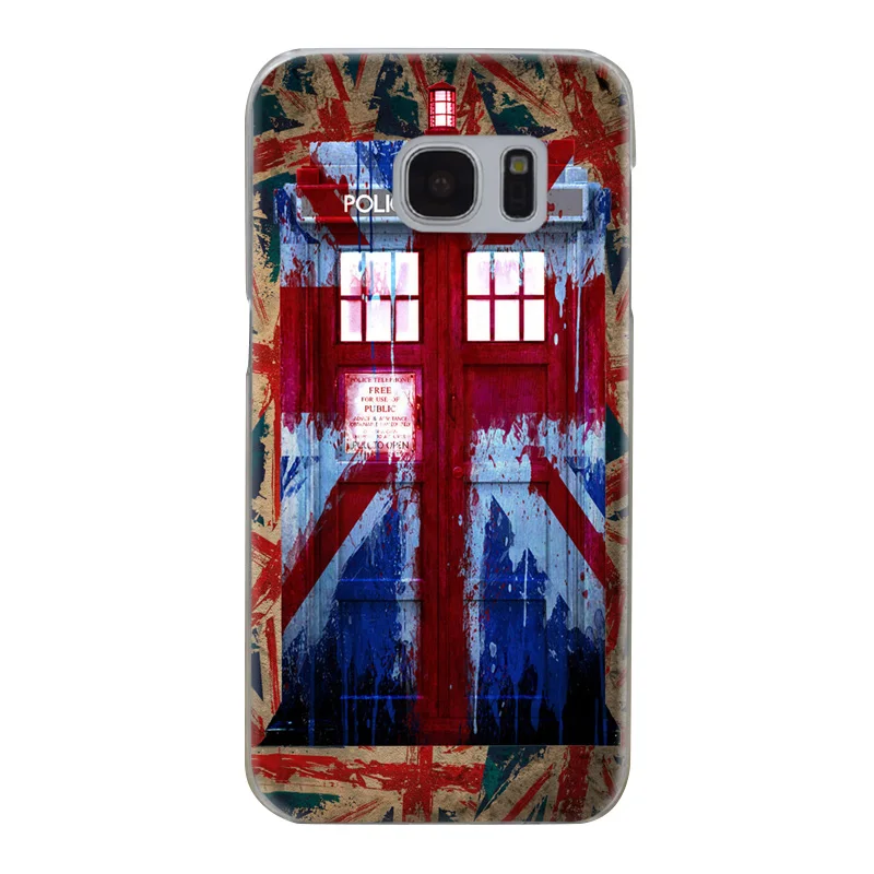 H389 Wolf Doctor Telephone Booth Transparent Hard PC Case Cover For Samsung Galaxy S Note 3 4 5 6 7 8 9 Edge Plus |