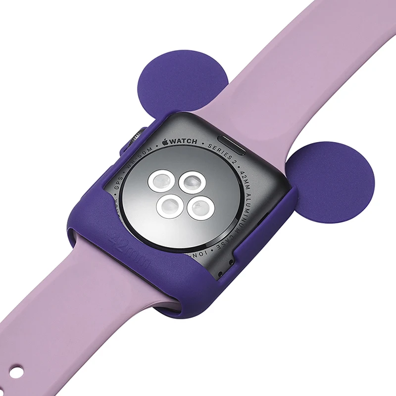 С Микки Маусом силиконовый Защитный чехол для apple watch 4 42/38 мм подходит iWatch серии