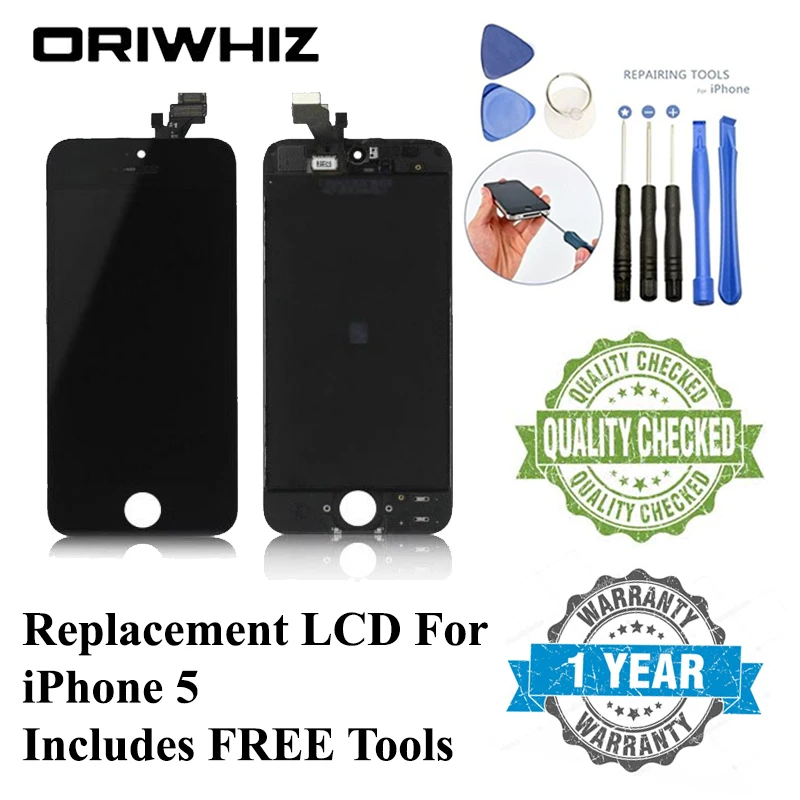 ORIWHIZ A+++ LCD for iPhone 5 5S 5C Display Touch Screen With Digitizer Replacement Assembly No Dead Pixel For | Мобильные телефоны