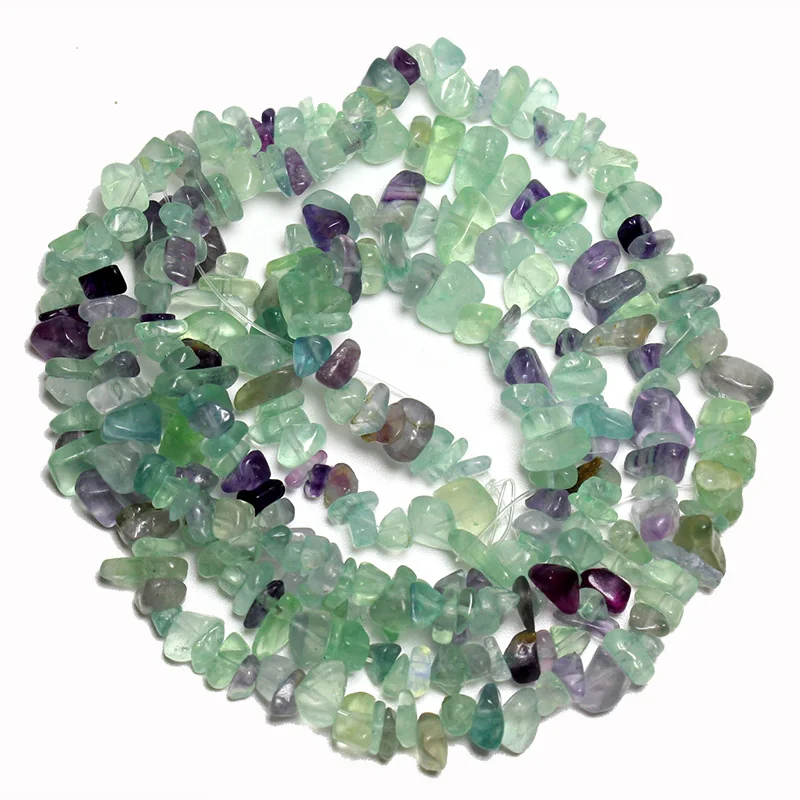 Fluorite Нитей 87 см гравий неправильной формы 5-природный камень 8 мм бусины для изготовления ювелирных изделий Кристалл оникс DIY браслет ожерелье 34,5'' - Цвет: Fluorite