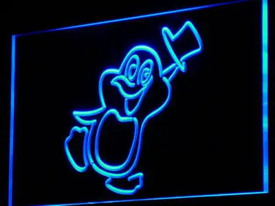 

i822 PENGUIN Cartoon Animals Display Decor Neon Light Light Signs On/Off Swtich 20+ Colors 5 Sizes