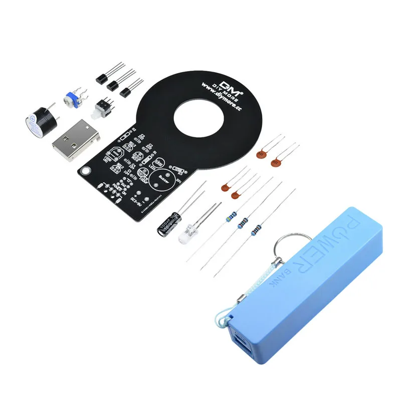 Type 4 DIY Kit детектор металла Комплект 18650 USB Мощность банк чехол DC 3 V-5 V 60 мм Бесконтактный Сенсор доска Электронный модуль комплект детектор металла - Цвет: Type 4