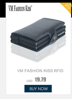 VM Мода KISS Бизнес Повседневный RFID просто бумажник держатель информации анти-сканирование мини кошелек Тонкий кошелек держатели кредитных карт