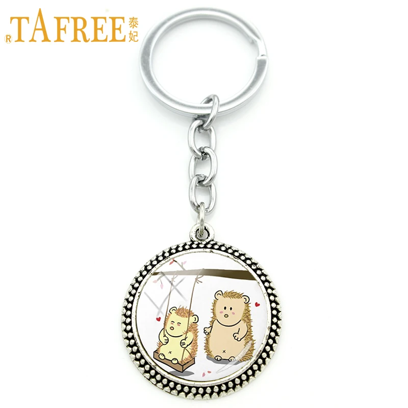 Брелок для ключей с изображением голодного Ежика TAFREE модный брелок фруктов