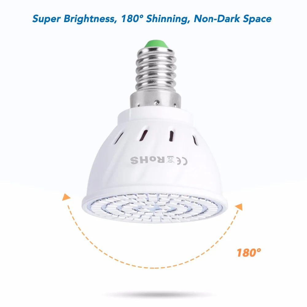 LED E27 220V Plant Growth Lamp Full Spectrum Light Indoor E14 Seeding Growing GU10 For Hydroponics MR16 Phyto Ampoule B22 | Лампы и
