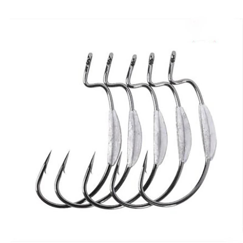 Trulinoya High quality 5 pcs Hook With The Lead Crank Soft Lure Fishing accessories Free Shipping |