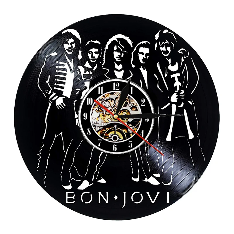 Винтажные настенные часы Horloge с виниловой записью американские музыкальные рок