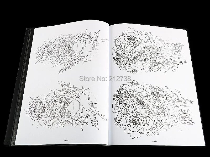 1 шт. фотовспышка для татуировок формата А4 книга CIQING рукопись + строчные рисунки