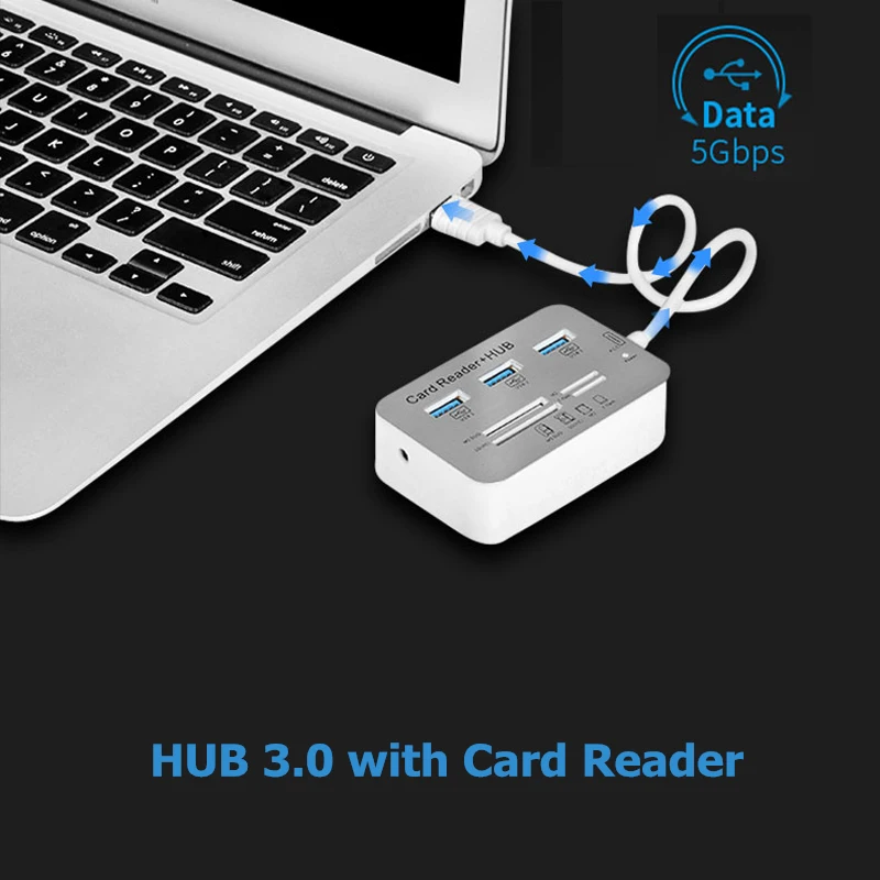 Все в одном USB концентратор 3 0 комбинированный кардридер MS/M2/SD/TF высокоскоростной
