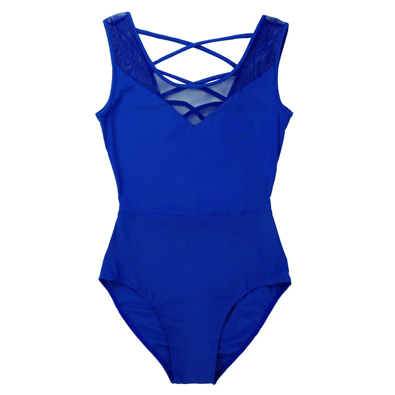 Трико женское балетное без рукавов с сеткой | Тематическая одежда и униформа