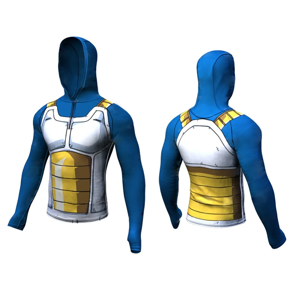 Dragon Ball Z футболка для Для мужчин Вегета ГОКу Супер Saiyan Фитнес Hoddie Топ толстовки с