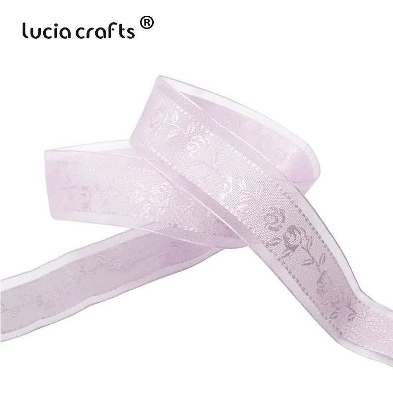 Lucia Crafts 25/40 мм ленты из органзы с цветочной вышивкой корсажные сделай сам для