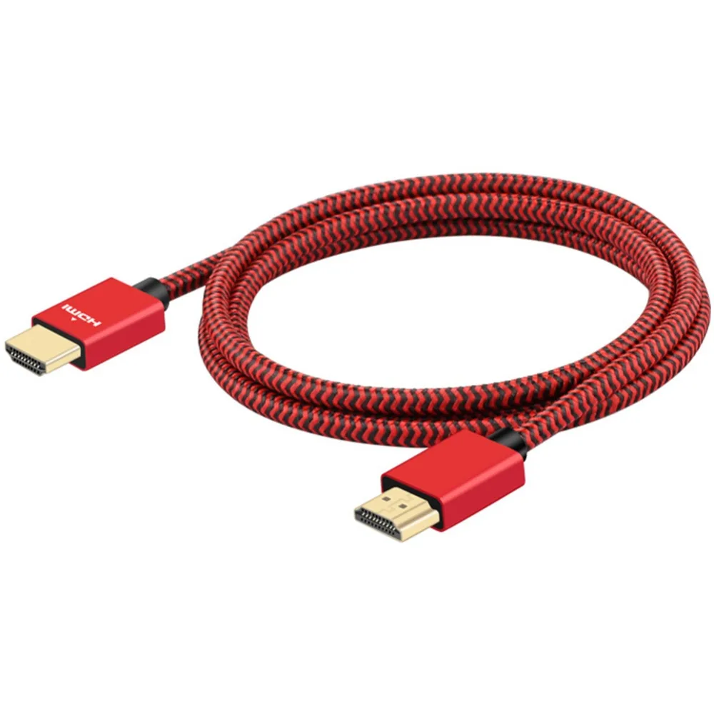 Ультра тонкий 32AWG OD5.1mm HDMI 2.0b высокоскоростной 21 Гбит/с нейлоновый плетеный кабель