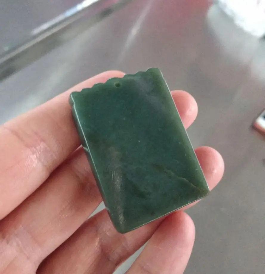 Craftsman Hand Carved Tiger Amulet Dark Green Jade Pendant Necklace TALISMAN Chinese Horoscope | Дом и сад