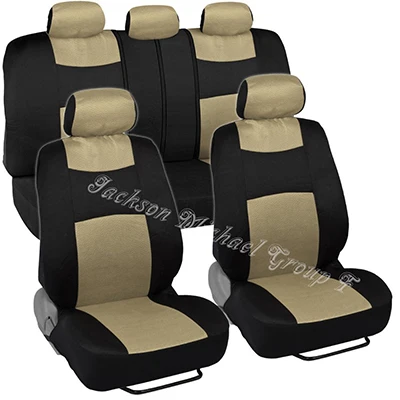 a set of seat covers Универсальные автомобильные чехлы на сиденья для Nissan Qashqai Note Murano March Teana Tiida Almera X-trai автомобильные аксессуары стайлинг - Название цвета: a set of seat covers
