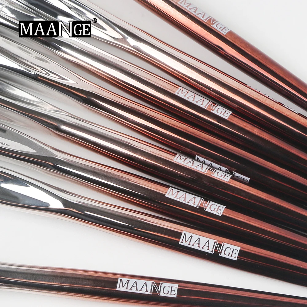 MAANGE Pro 10pcs Professional Makeup Brushes Set Pincel Maquiagem Cosmetics Brush Tools Kit Foundation Powder Goat Hair | Красота и