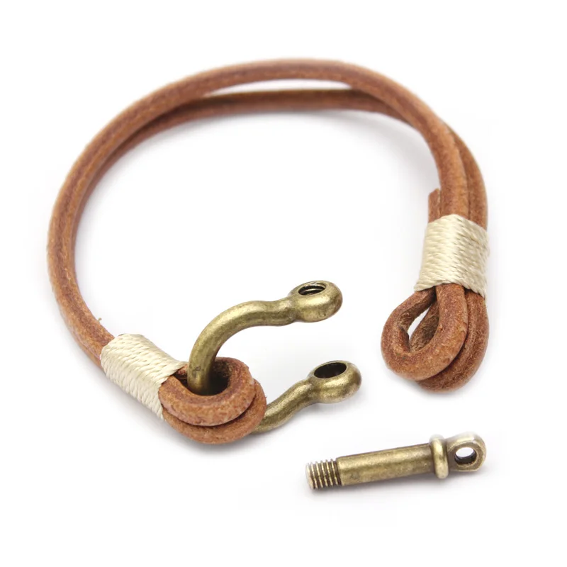 Мужской браслет в стиле ретро из натуральной кожи ручной работы|male accessories|bracelet