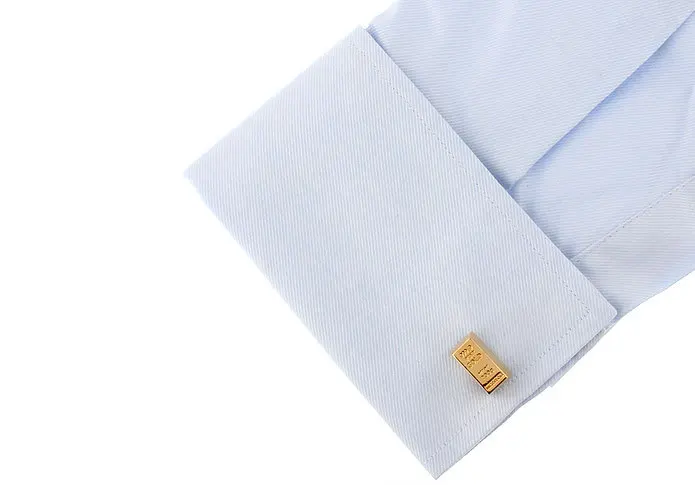 High Quality Pure Copper Personality Gold Cufflinks Creative Nugget Brick Shape Gift for Men Jw.org | Украшения и аксессуары