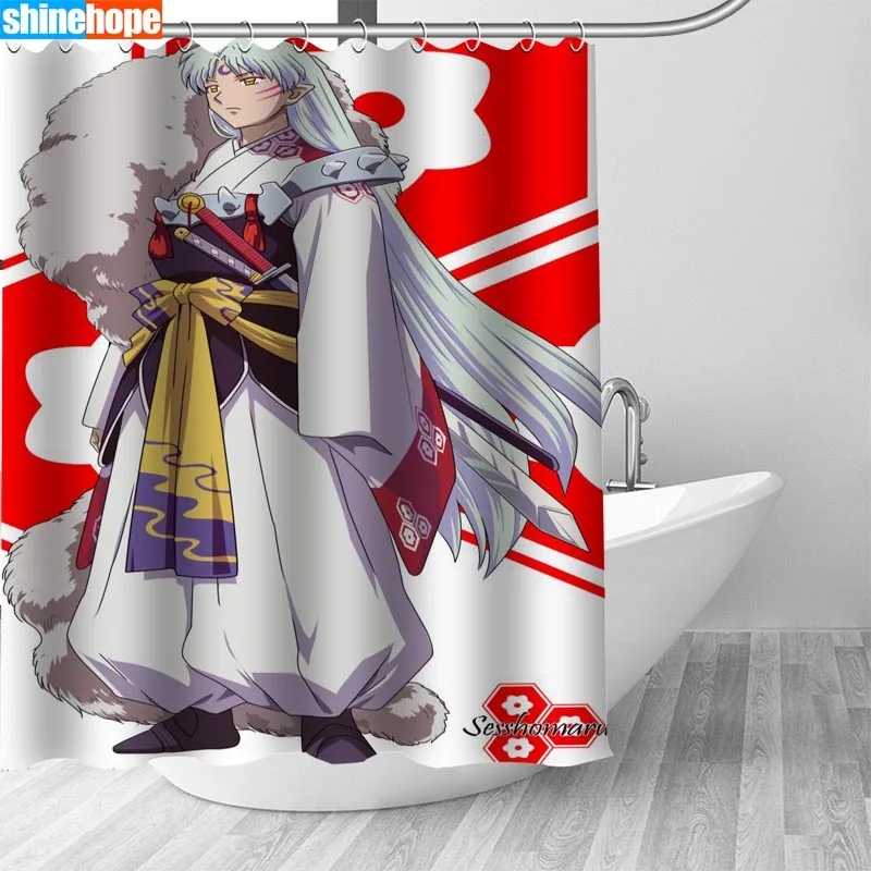 150x180 см скандинавские фотографии полиэстер водонепроницаемый InuYasha Аниме занавеска для душа s высокое качество занавес для ванной в ванной - Цвет: Shower Curtain 8