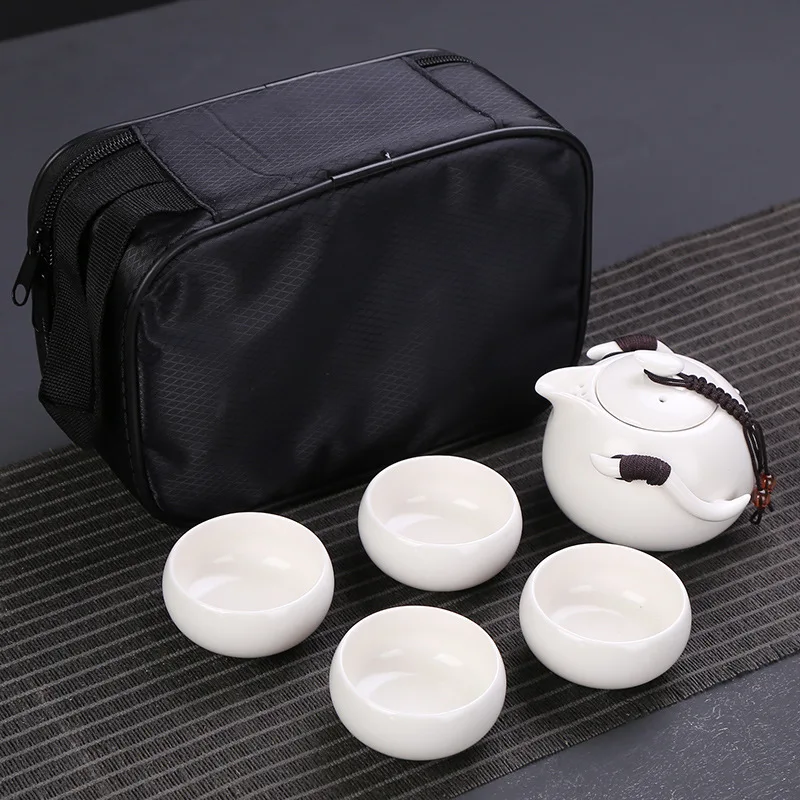 

Quik pot cup set chinese Kung Fu set ceramic Portable Travel kettle mug