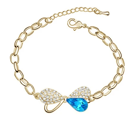 2017 новая мода сердце со стразами браслеты с узлом корейские высококачественные