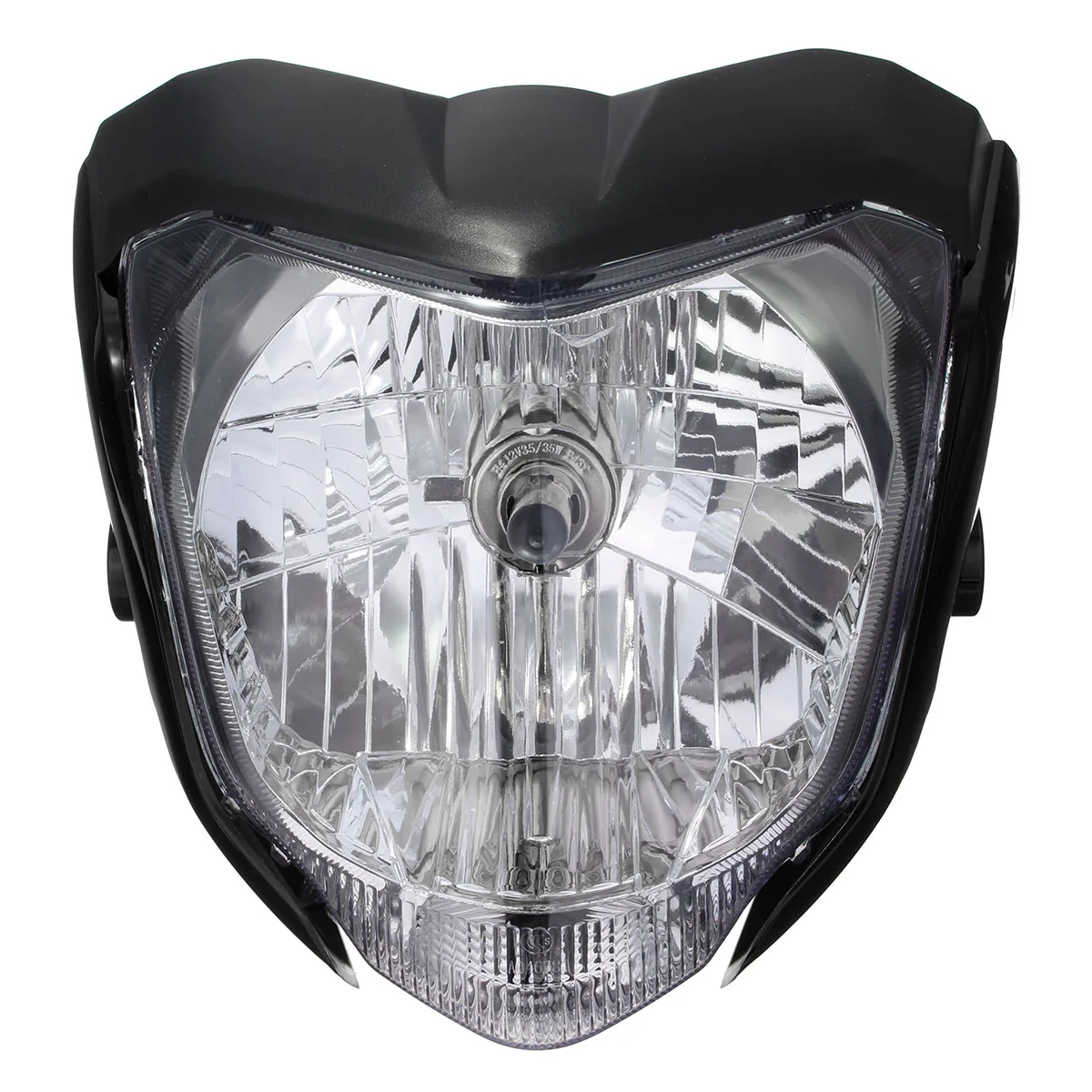 Черный 1 шт. мотоциклетная фара с кронштейн для ламп, пригодный для Yamaha FZ16/YS150/FZER150 ABS пластиковая фара в сборе - Цвет: Черный