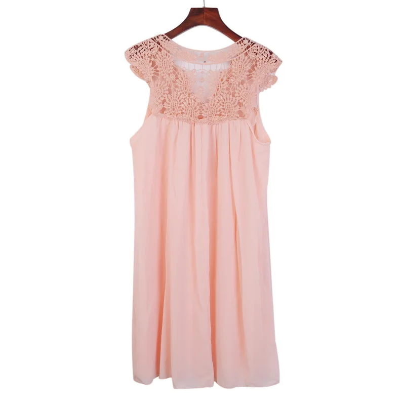 2018 Сексуальное Женское кружевное ажурное пляжное платье Vestido свободное белое