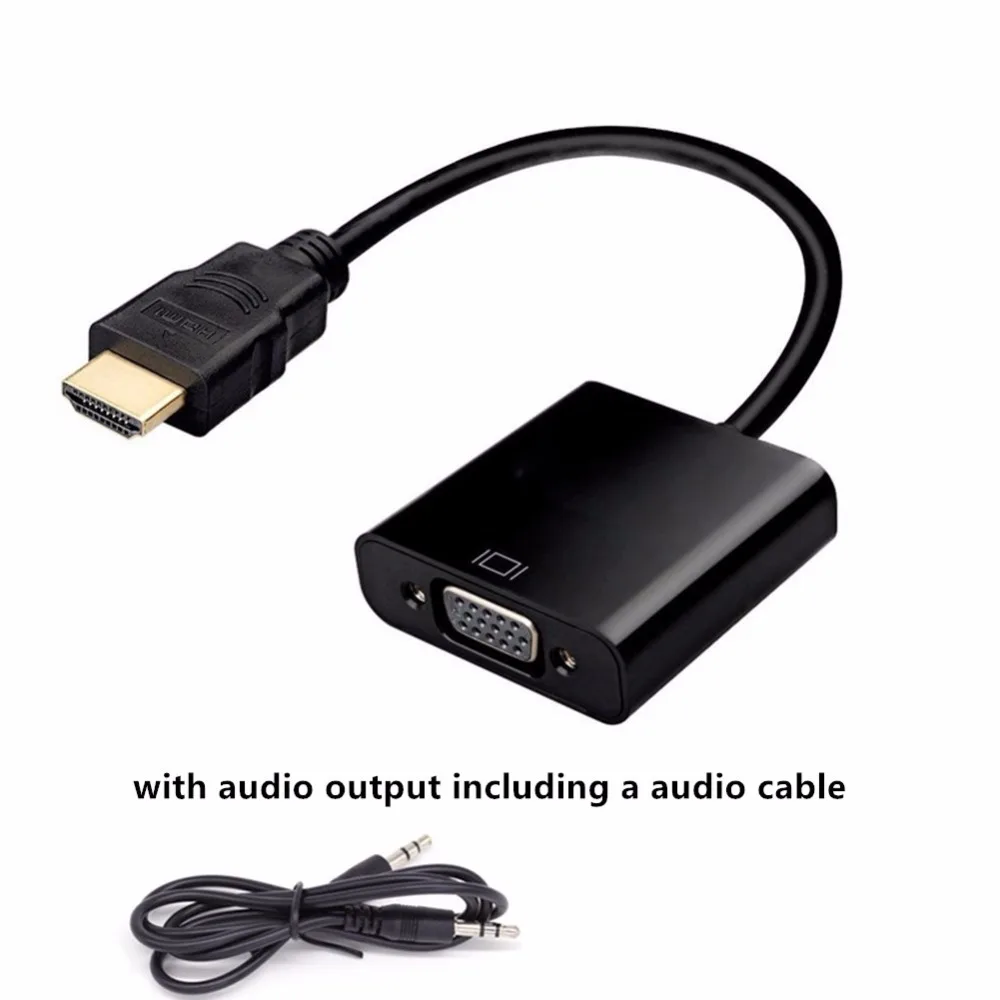 Адаптер HDMI в VGA позолоченный конвертер Папа-VGA для ПК ноутбуков проекторов HDTV и
