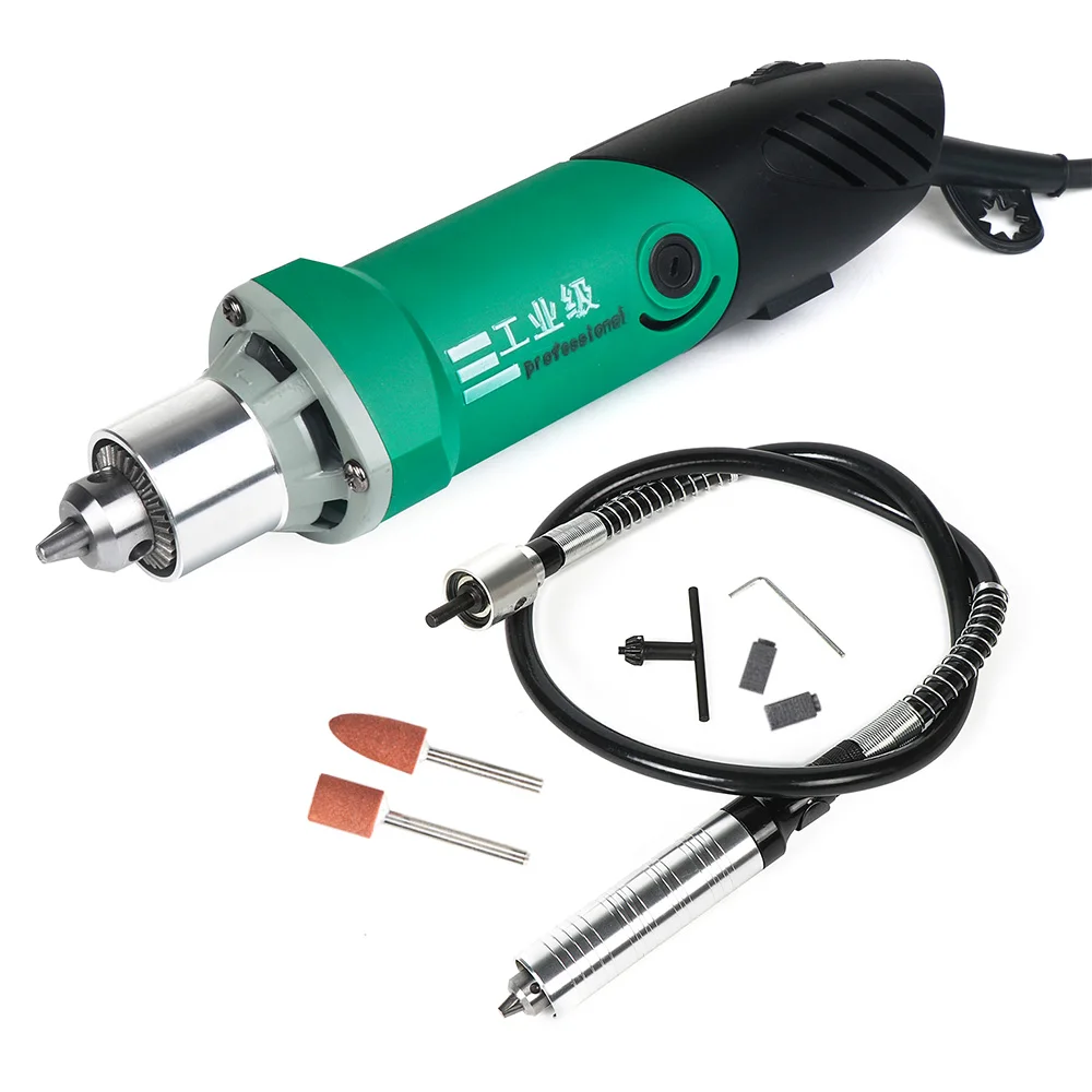 B1998 N-Shaft Dremel стиль 480 Вт электрическая мини дрель гравер с 6 позициями переменной скорости для вращающихся инструментов Dremel с гибким валом - Цвет: B1998 N-Shaft