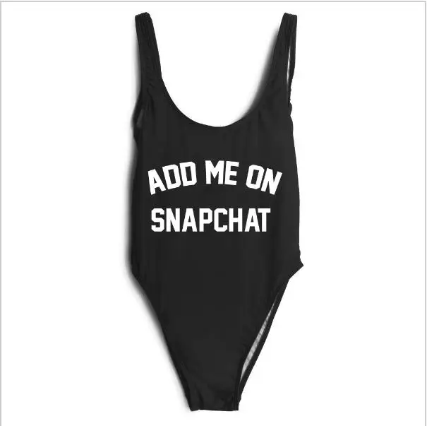 Женский слитный купальник добавить меня на SNAPCHAT пикантный комбинезон пляжная