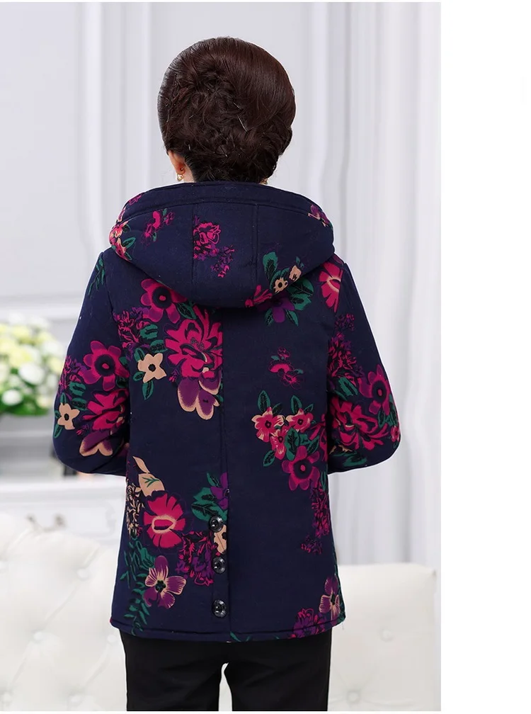 Large size Winter jacket Middle-aged women's clothing NEW Add wool Warm cotton-padded jacket Thickening Women winter coat K2902