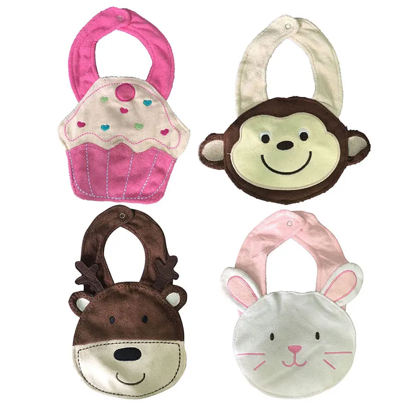 

Three-layer Waterproof Baby Bib Appease towel Puppet Props Story Hand Cartoon Infant Toy Plush Soft Cute Education Rattles
