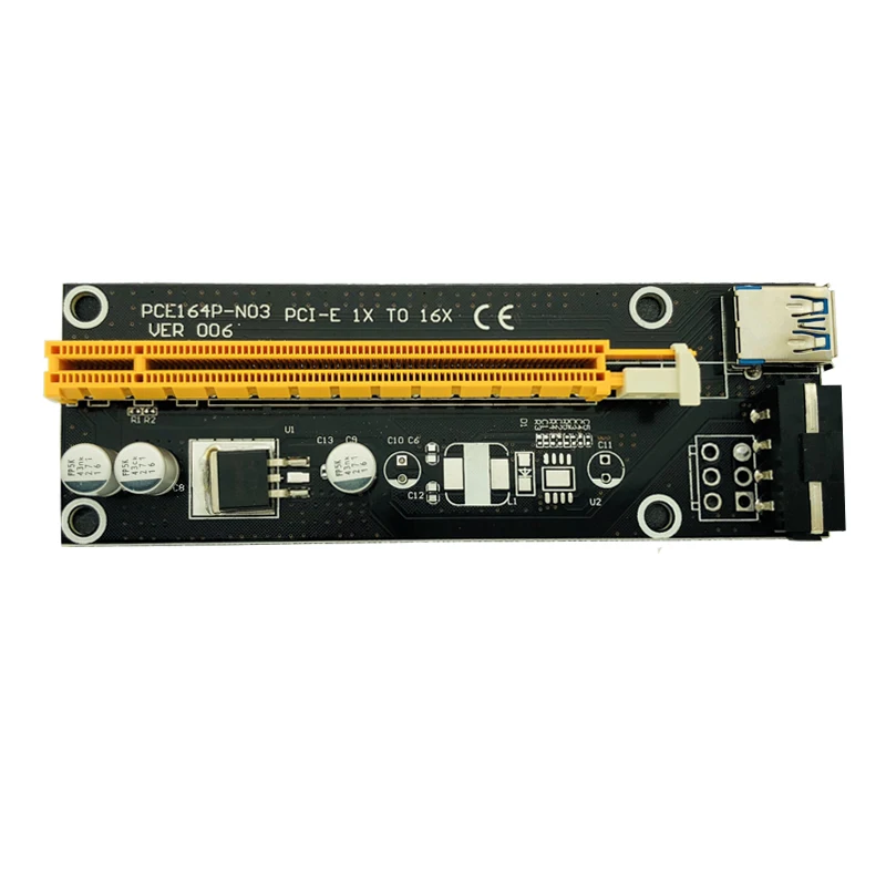10 шт. Райзер карта h1111z Pci e 1x до 16x60 см Usb 3 0|Компьютерные кабели и разъемы| |
