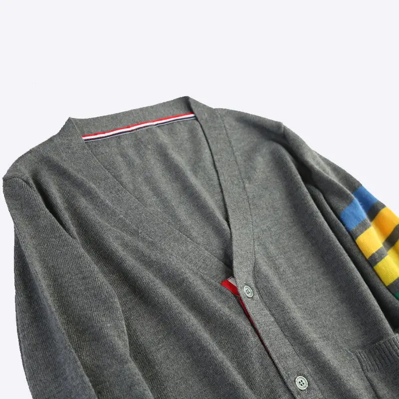 Hot-selling long-sleeved sweetheart cashmere sweater TB style Couple-style cardigan new knitted women and men |