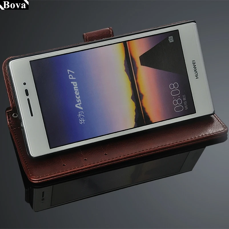 Чехлы для Huawei P7 держатель карт чехол Ascend чехол-бумажник из искусственной кожи