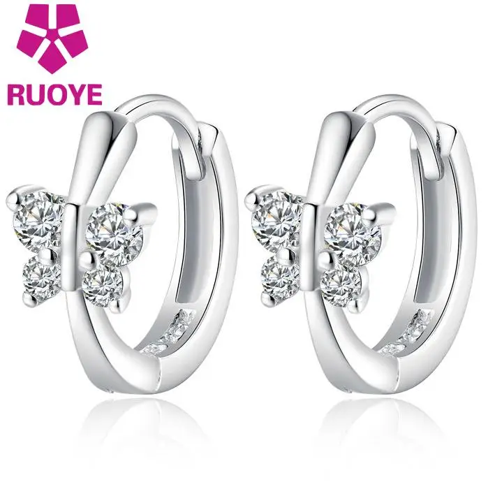 Женские серьги гвоздики с кристаллами серебряного цвета|silver stud earrings|fashion earringsstud