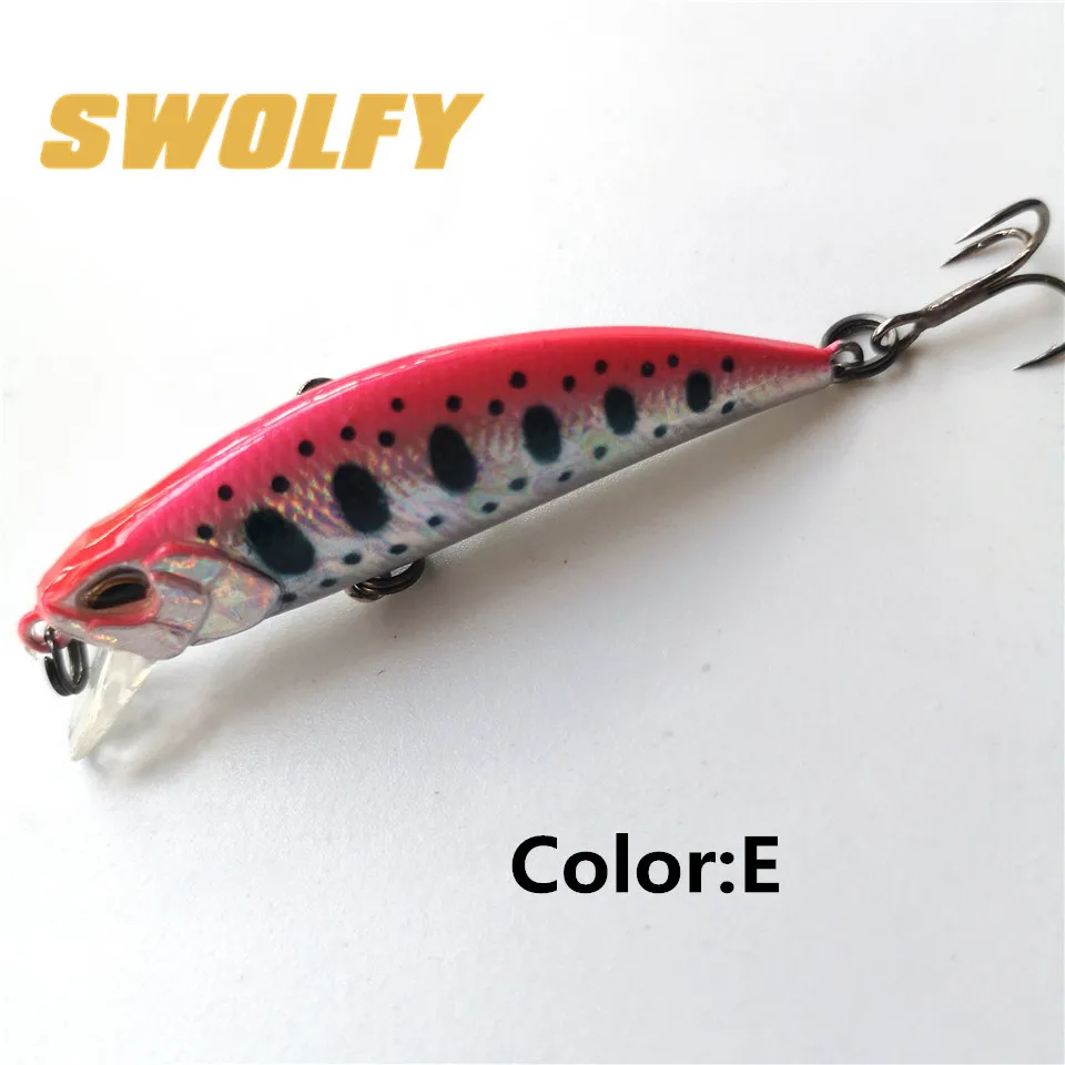 Swolfy 5 шт. 50 мм/5g опускается на дно жесткая Приманка Minnow приманки для ловли рыбы